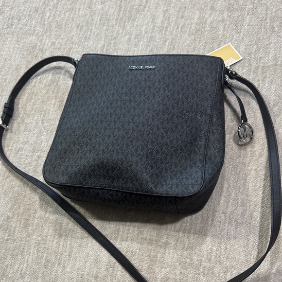Michael Kors Handbags - Michael Kors Black Patterned Messenger Bag
